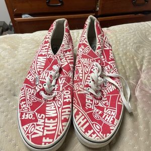Red and white vans